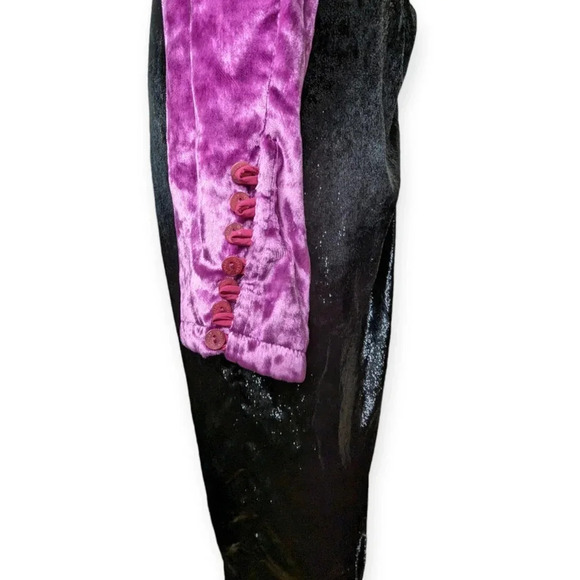 The Attico Velvet Wrap Dress Black Pink Size X-Small Maximalist Modest Midi - Picture 15 of 16